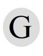 Бусины с буквами серебристые круглые G